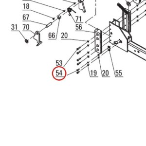 Direct Lift B10-8x20 Hex Head Bolt M8x20 for PP8+ Long 8K 4-Post & PROV10 Lifts parts diagram