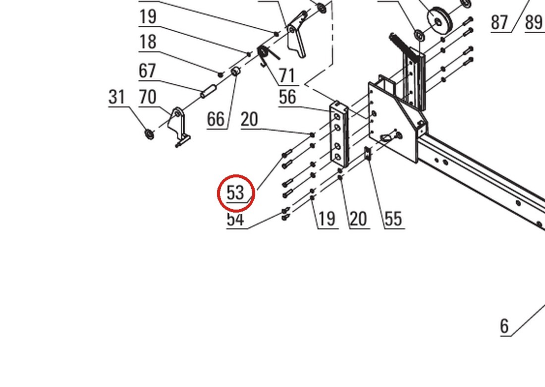 Direct Lift B10-8x35 Hex Head Bolt M8x35 for BP9 Floor Plate, PP8+ Long 8K & HR8000 Lifts parts diagram