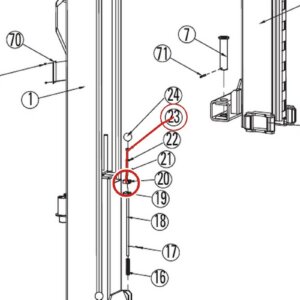 Direct Lift B30-10 M10 Hex Nut for CR14, DL9 & 8K 2-Post Lifts parts diagram