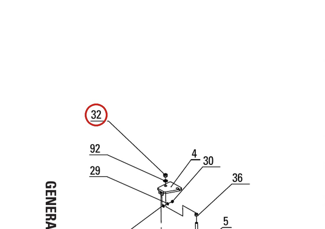 Direct Lift B30-20 M20 Hex Nut for CR14, CRA14 & 7K 4-Post Lifts parts diagram