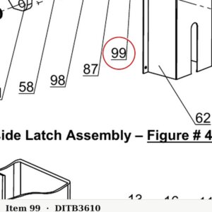 Direct Lift B36-10 M10 Nut for 2-Post 10K, PRO9D & PRO10 Lifts - parts drawing detail