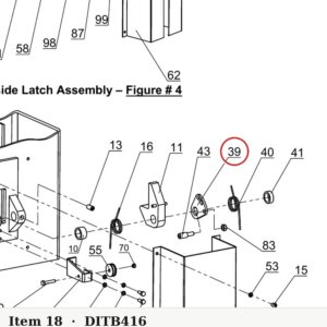 Direct Lift B41-6 6mm Flat Washer for CR14, I12 & 6K Mid-Rise Lifts - parts drawing detail
