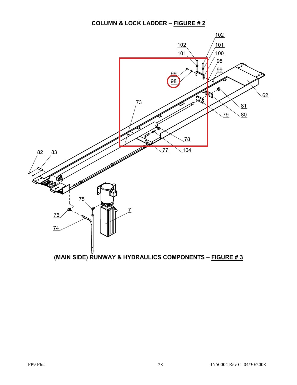 Direct Lift B42-6 Fender Washer 6mm (Big Flat) for 9K Parking, 6K Mid Rise & PP9+ 4-Post Lifts - full parts breakdown drawing