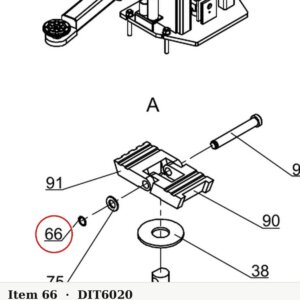 Direct Lift B60-20 Snap Ring 20mm for PRO10 / PROV10 / PV10 2-Post 10K Lifts - parts drawing detail