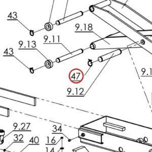 Direct Lift B60-30 Shaft Ring 30mm for PRO14F 14K Lift Rolling Jack parts diagram
