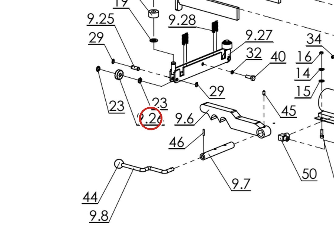Direct Lift B70-6301 Bearing for PRO14F 14K Lift Rolling Jack Assembly parts diagram