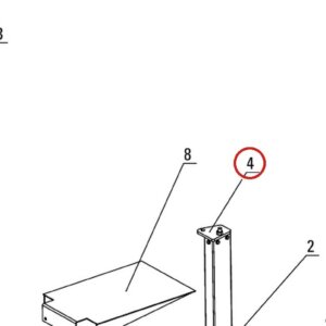 Direct Lift DP8-1200DC Column Top Cap B for 7K / 8K / PP8+ Four-Post Parking Lifts parts diagram
