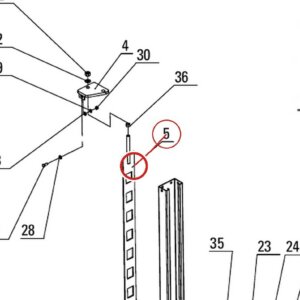 Direct Lift DP8-1310 Lock Ladder / Latchbar Weldment for 8K & PP8+ Four-Post Lifts parts diagram