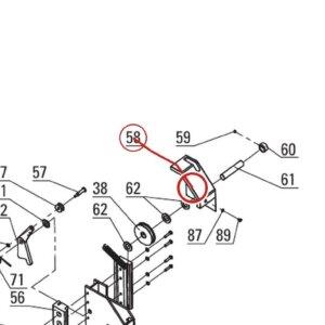 Direct Lift DP8-2001 Latch Cover A / Pulley Cover for 7K / 8K / PP8+ Four-Post Lifts parts diagram