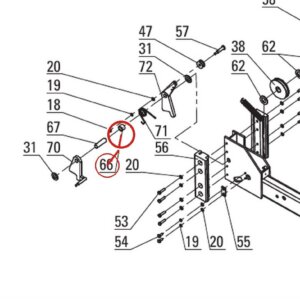 Direct Lift DP8-2008 Spacer / Work Lock for 7K / 8K / PP8+ Four-Post Lifts parts diagram