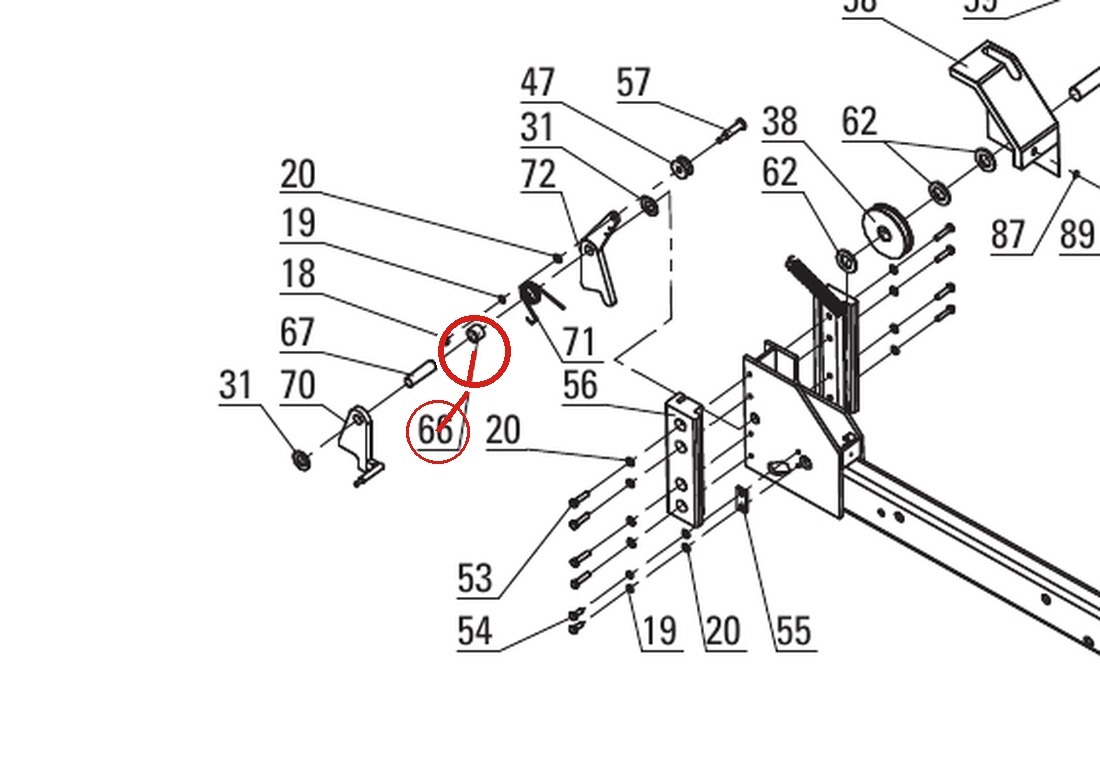 Direct Lift DP8-2008 Spacer / Work Lock for 7K / 8K / PP8+ Four-Post Lifts parts diagram