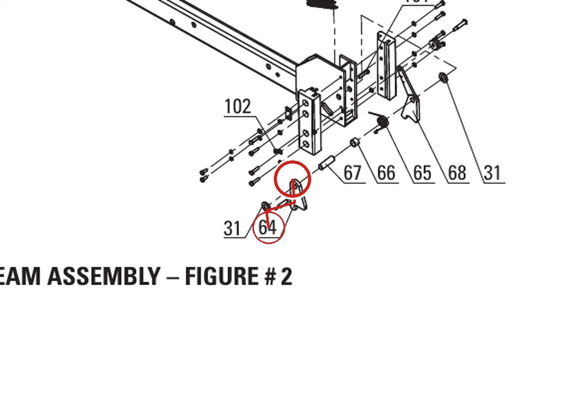 Direct Lift DP8-2011DC Trigger Lock A Work Lock for 7K & 8K 4-Post Parking Lifts (PP8 Plus) parts diagram