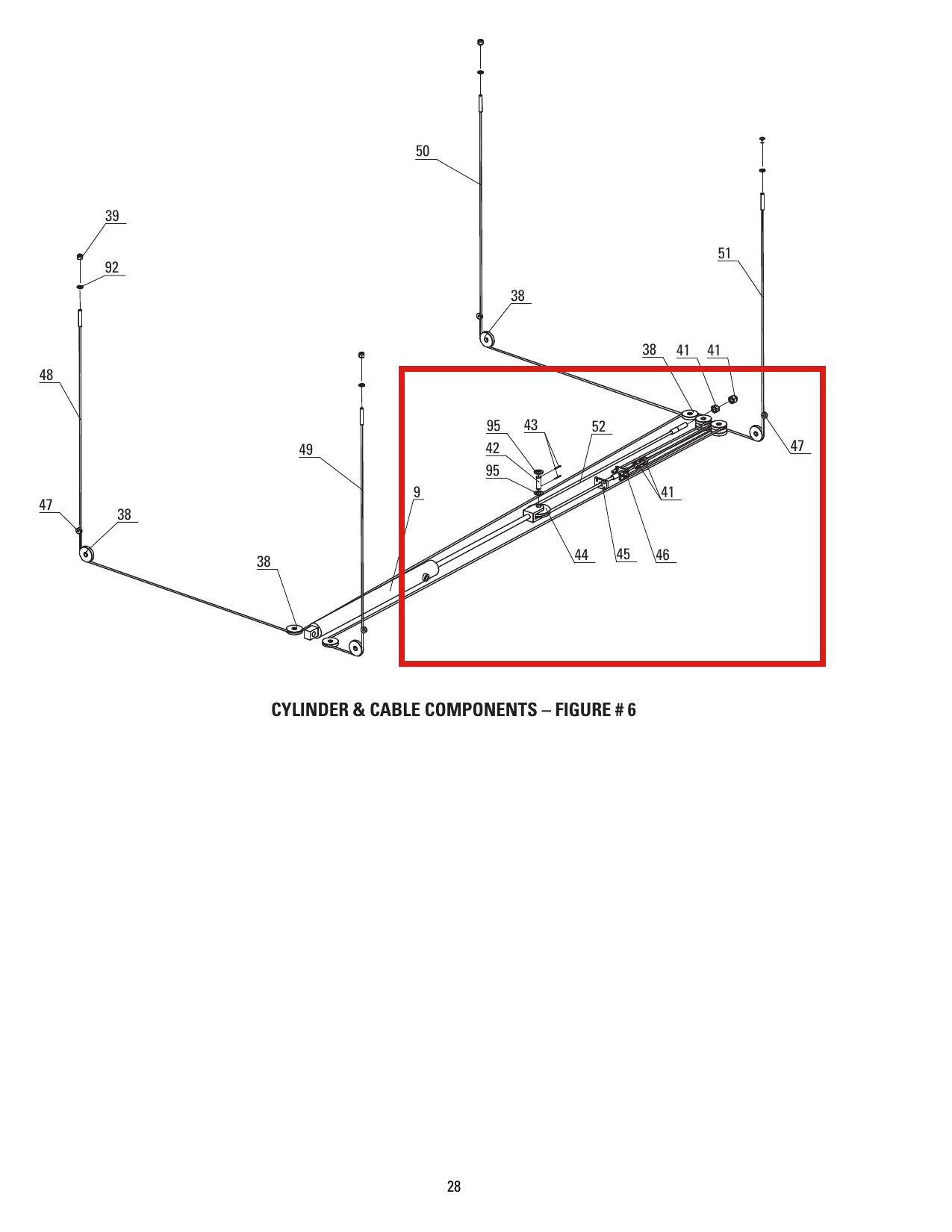 Direct Lift DP8-3001 Cable Lock Plate A for 8K 4-Post Parking Lifts (PP8 Plus & PP8 Plus Long) parts diagram (location)