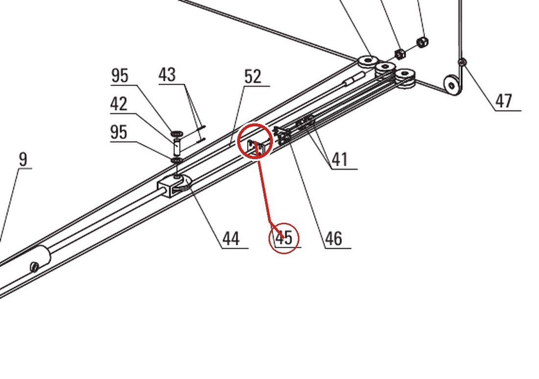 Direct Lift DP8-3001 Cable Lock Plate A for 8K 4-Post Parking Lifts (PP8 Plus & PP8 Plus Long) parts diagram