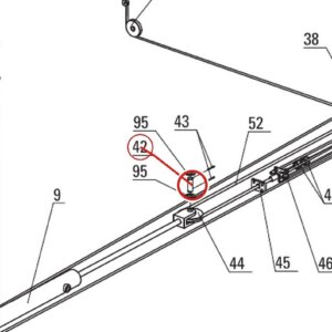 Direct Lift DP8-3004 Cylinder Pulley Shaft / Cable Pulley Pin for 8K 4-Post Parking Lifts (PP8 Plus & PP8 Plus Long) parts diagram