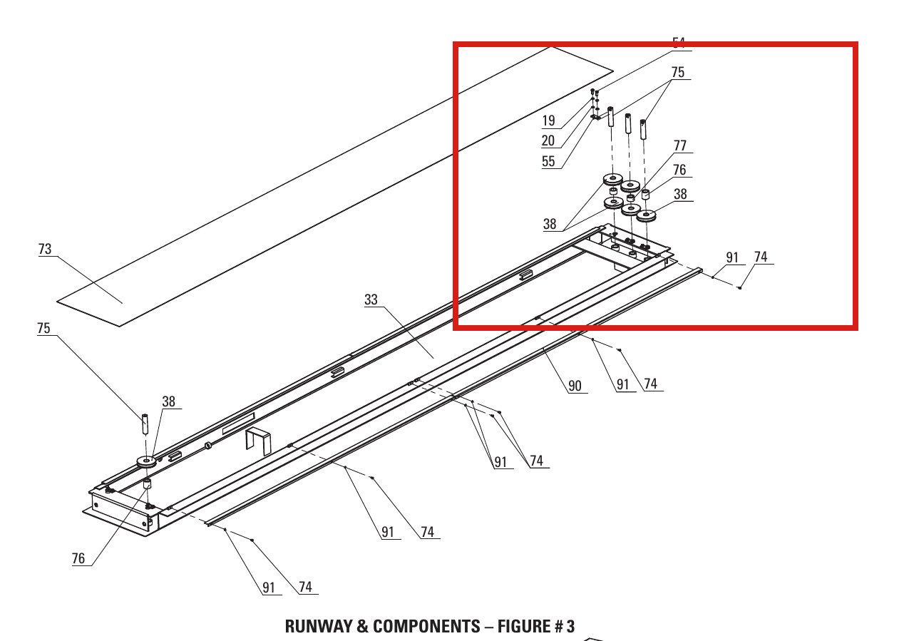 Direct Lift DP8-3008 Bushing A Spacer for 8K 4-Post Parking Lifts (PP8 Plus & PP8 Plus Long) parts diagram (location)