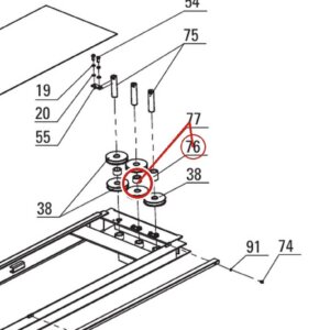 Direct Lift DP8-3008 Bushing A Spacer for 8K 4-Post Parking Lifts (PP8 Plus & PP8 Plus Long) parts diagram
