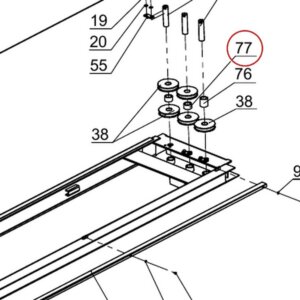 Direct Lift DP8-3107 Bushing B Spacer for 8K 4-Post Parking Lifts (PP8 Plus & PP8 Plus Long) - parts drawing detail