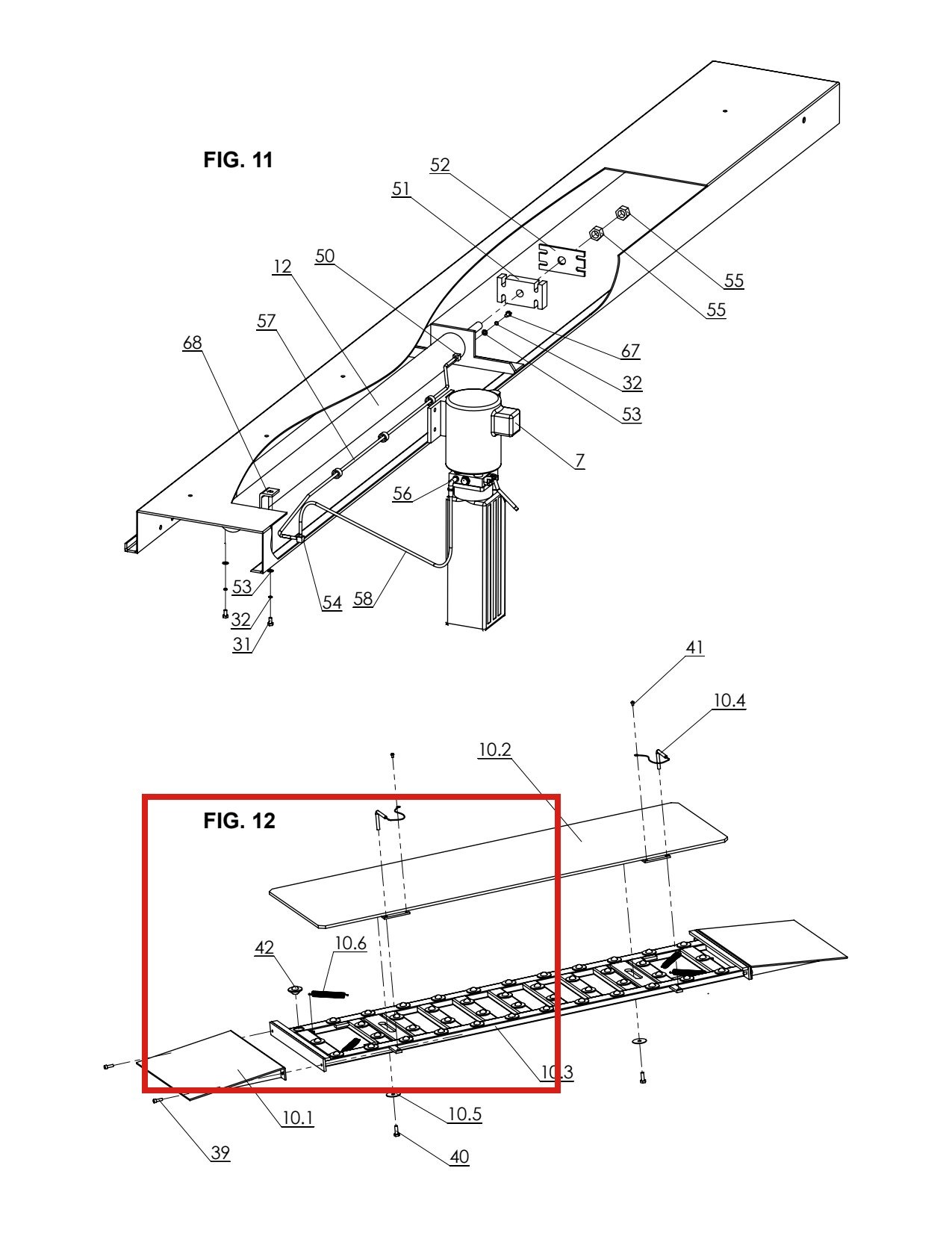 Direct Lift H4B-7107 Spring for Pro 14F 14,000 lb Lift and Older Forward Lift Alignment Models parts diagram (location)