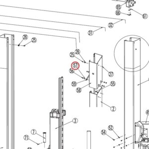 Direct Lift H4D-2000-10 1/2" Flat Washer for DP-7 Parking Lift, DL9 and I12Pro Lifts (Same as 40920) - parts drawing detail
