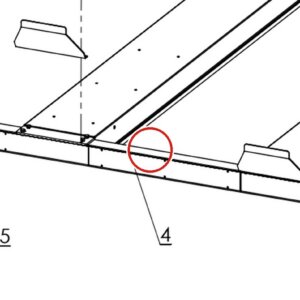 Direct Lift H4P-1100 Cross Beam Assembly, Driving Side parts diagram