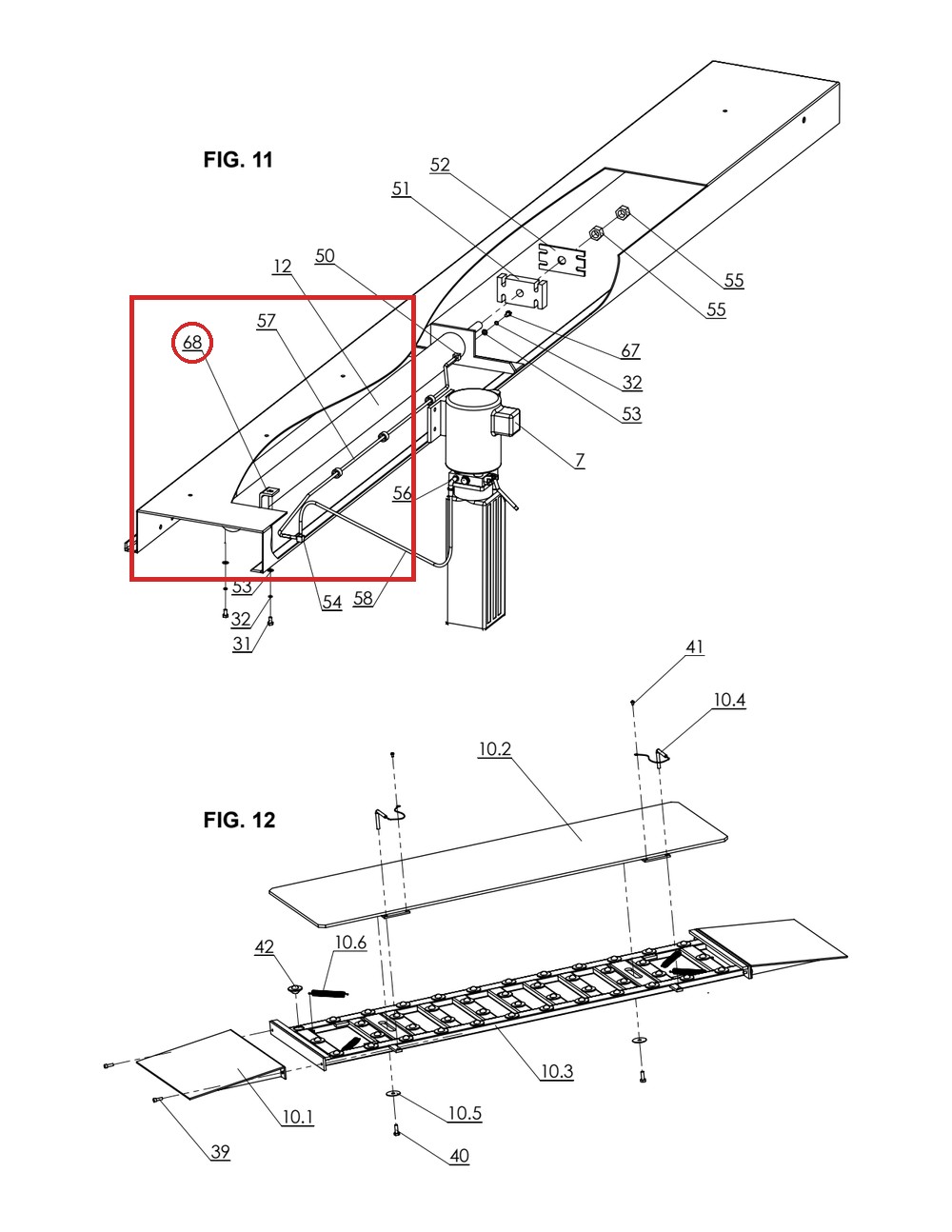 Direct Lift H4P-3002 Bracket for CR14 & Pro 14F Power Unit / Hydraulic Assembly - full parts breakdown drawing