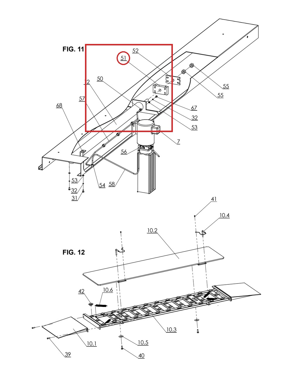 Direct Lift H4P-5001 Cable Connector A for Pro 14F 14,000 lb 4-Post Lift - full parts breakdown drawing