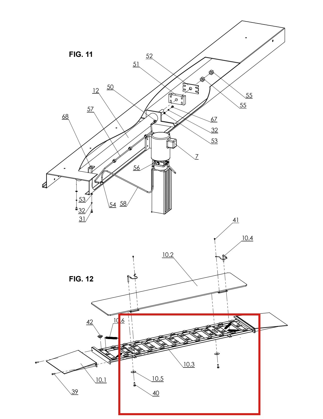 Direct Lift H4P-7200 Bottom Plate for Pro 14F 14,000 lb 4-Post Lift parts diagram (location)