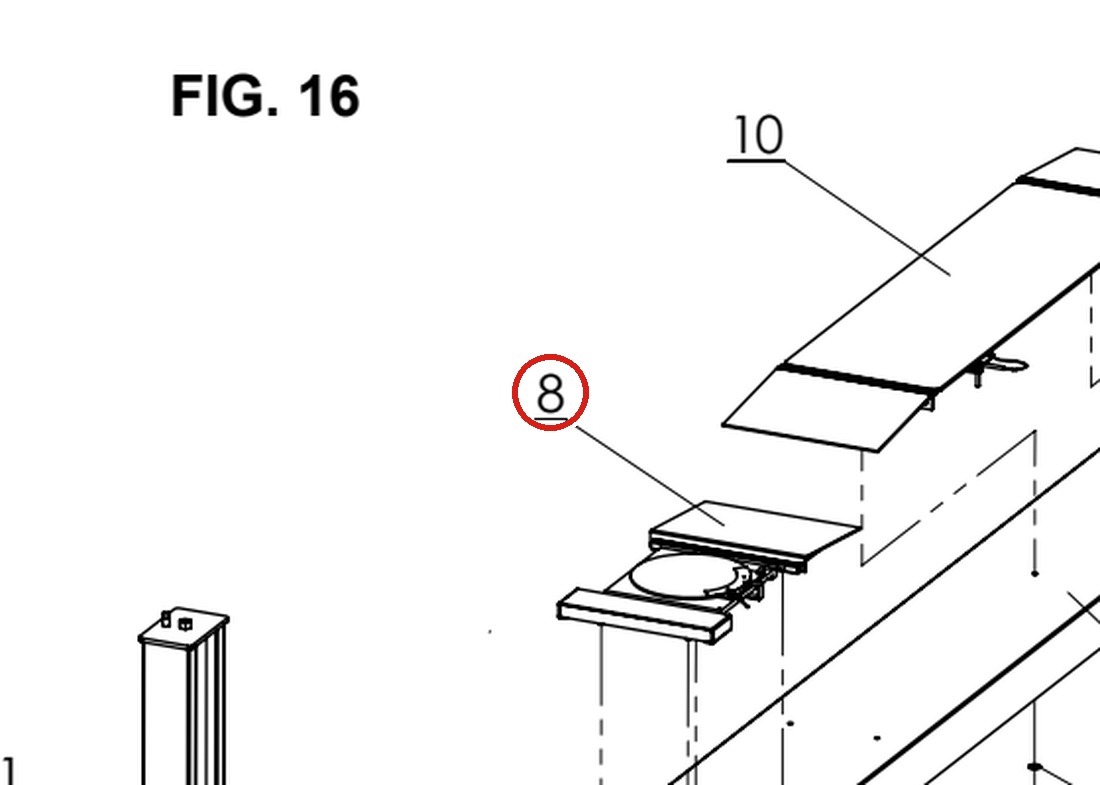 Direct Lift H4P-8000 Turn Table Assembly for Pro 14F 14,000 lb 4-Post Alignment Lift parts diagram