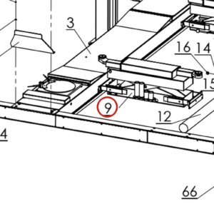 Direct Lift H4P-9000 RJ70 Rolling Jack for Pro 14F 14,000 lb 4-Post Lift parts diagram