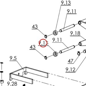 Direct Lift H4P-9001 Rollers for RJ70 Rolling Jack – Pro 14F 4-Post Lift parts diagram