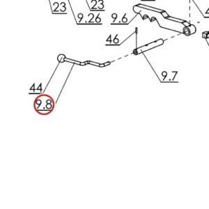 Direct Lift H4P-9004 Safety Lock Handle for RJ70 Rolling Jack – Pro 14F 4-Post Lift parts diagram