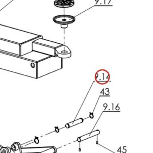 Direct Lift H4P-9006 Cylinder Pushing Pin for RJ70 Rolling Jack – Pro 14F 4-Post Lift parts diagram