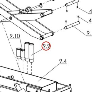 Direct Lift H4P-9011 6" Truck Adapters for RJ70 Rolling Jack – Pro 14F 4-Post Lift parts diagram