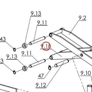 Direct Lift H4P-9300N Inner Scissor for RJ70 Rolling Jack – Pro 14F 4-Post Lift parts diagram