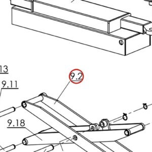 Direct Lift H4P-9300W Outer Scissor for RJ70 Rolling Jack – Pro 14F 4-Post Lift parts diagram