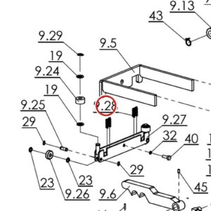 Direct Lift H4P-9401 Spring for RJ70 Rolling Jack – Pro 14F 4-Post Lift parts diagram