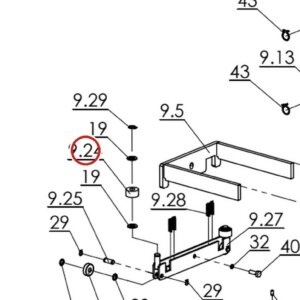 Direct Lift H4P-9402 Roll Wheel for RJ70 Rolling Jack – Pro 14F 4-Post Lift parts diagram