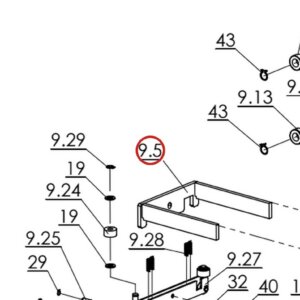 Direct Lift H4P-9420 Roller Structure for RJ70 Rolling Jack – Pro 14F 4-Post Lift parts diagram