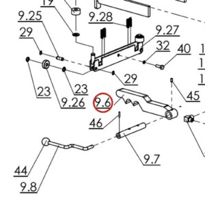 Direct Lift H4P-9500 Safety Lock for RJ70 Rolling Jack – Pro 14F 4-Post Lift parts diagram