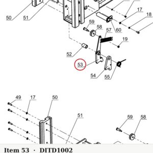 Direct Lift NH4D-1002 Safety Latch A for PP9+ 9K Four-Post Parking Lifts - parts drawing detail