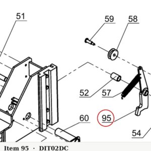 Direct Lift NH4D-1002DC Safety Latch B for PP9+ 9K Four-Post Parking Lifts - parts drawing detail