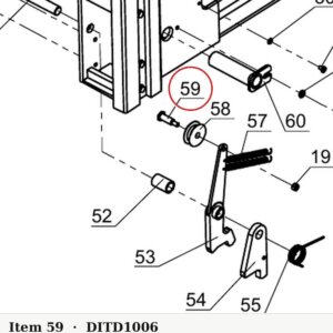Direct Lift NH4D-1006 Cable Sheave B Shaft - 9K Parking Wider V & PP9+ 9K 4-Post - parts drawing detail