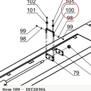 Direct Lift NH4D-2030A Cable Lock Bracket - 9K Parking Wider V & PP9+ 9K 4-Post - parts drawing detail