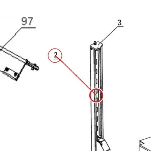 Direct Lift PP8P-1100 Column Weldment B - PP8+ 8K 4-Post Lift parts diagram