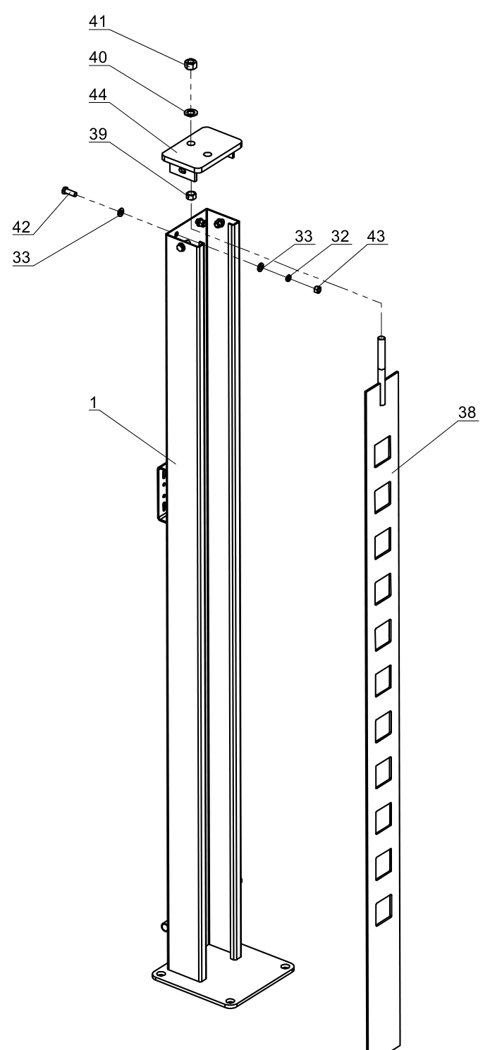 direct-lift-pp9-column-lock-ladder-parts-diagram-v3 Direct Lift PP9+ Column & Lock Ladder