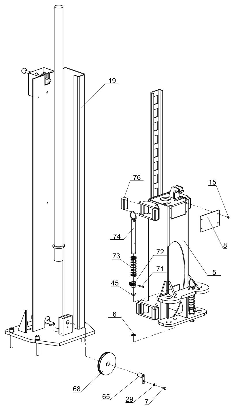 direct-lift-pv10-10k-column-carriage-components-parts-diagram-v3 Direct Lift PV10 10K Column & Carriage Components