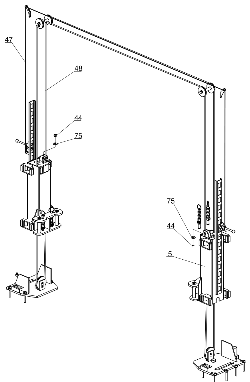 direct-lift-pv10-10k-equalization-cables-safety-latch-components-parts-diagram-v3 Direct Lift PV10 10K Equalization Cables & Safety Latch Components
