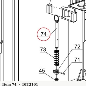 Direct Lift PV10-2101 Arm Lock Pin - Pro 10 / PRO-V10 / PV10 2-Post 10K Lift - parts drawing detail