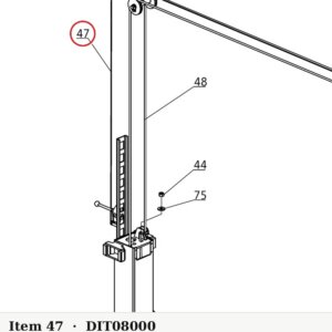 Direct Lift PV10-8000 Lock Release Cable (2.5mm x 7686mm) - PRO10 / PROv10 / PV10 - parts drawing detail